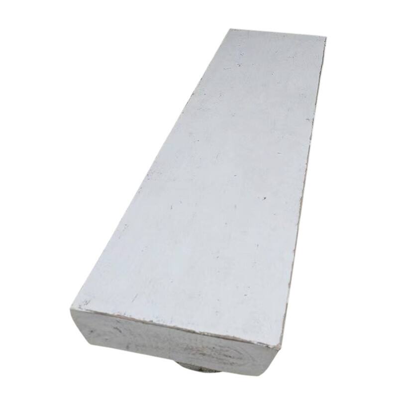 68" Long 15-18 Inches Deep Capri Live Edge Primitive Bench/Table Distressed White