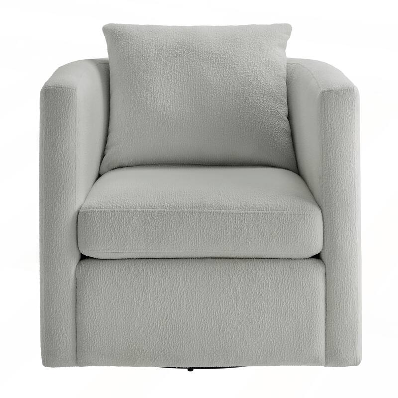 Performance Fabric Swivel Barrel Chair