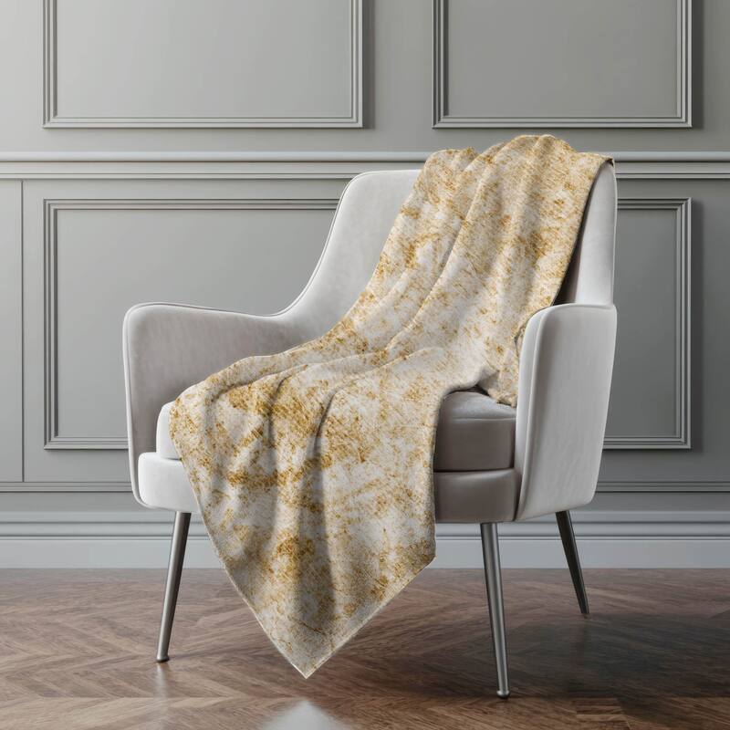 Premium Machine Washable Abstract Sherpa Throw Blanket - Beige - 4'2" x 5'10"