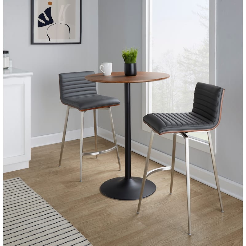 Carson Carrington Stone-Mason Swivel 3-Piece Counter Height Dining Set