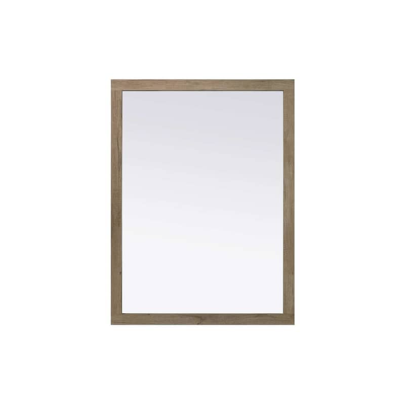 Solene Wooden Rectangle Mirror (42-48 x 36 in.) - Natural Oak - 48" x 36"