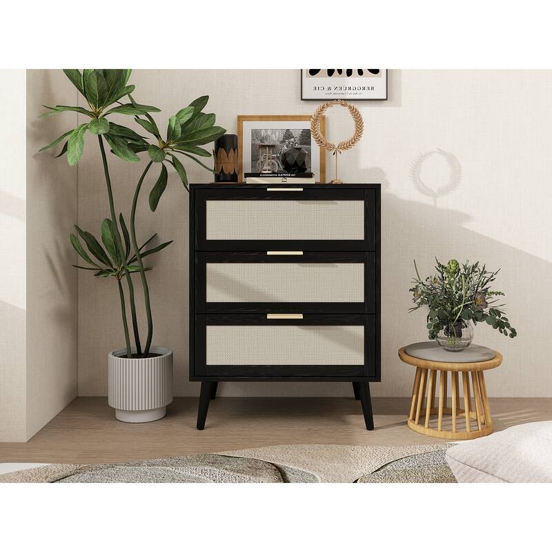 3 Drawers Wood Pantry Organizer, Drawer Storage Cabinet Suitable for Bedroom, Living Room, Kitchen