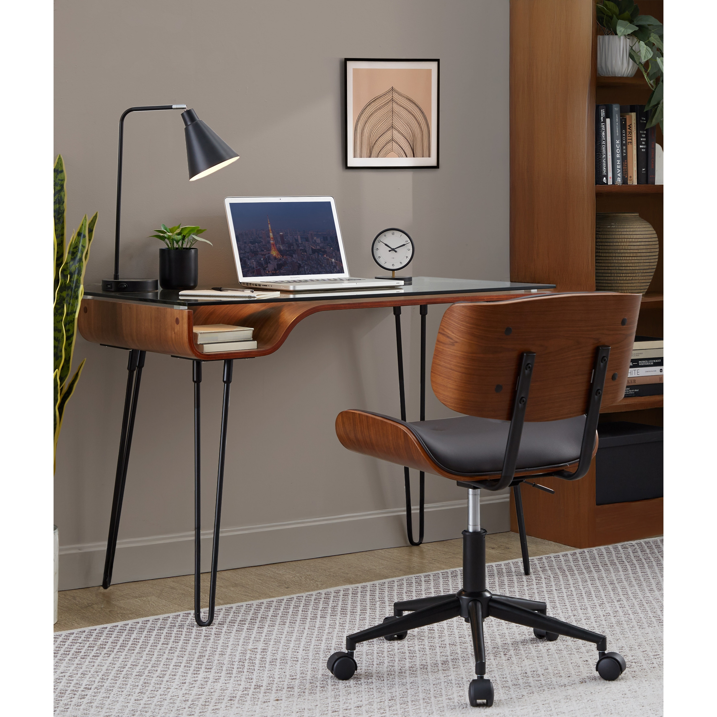 Carson Carrington Leksand Simple Mid-century Modern Office Chair