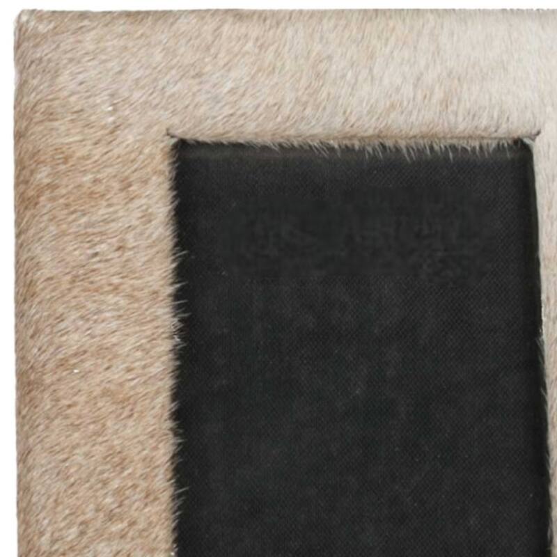 HomeRoots 4" x 6" Natural Cowhide Tabletop Picture Frame with Mat