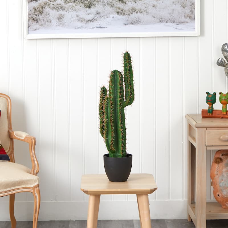 Artificial Cactus Plant 2.5Ft Indoor Desert Decor Home Stock - 2.5ft.