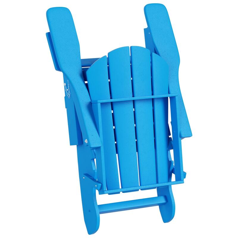 Polytrends Laguna Hdpe All Weather Outdoor Patio Foldable Adirondack Chairs With Ottomans (5-Piece Set)