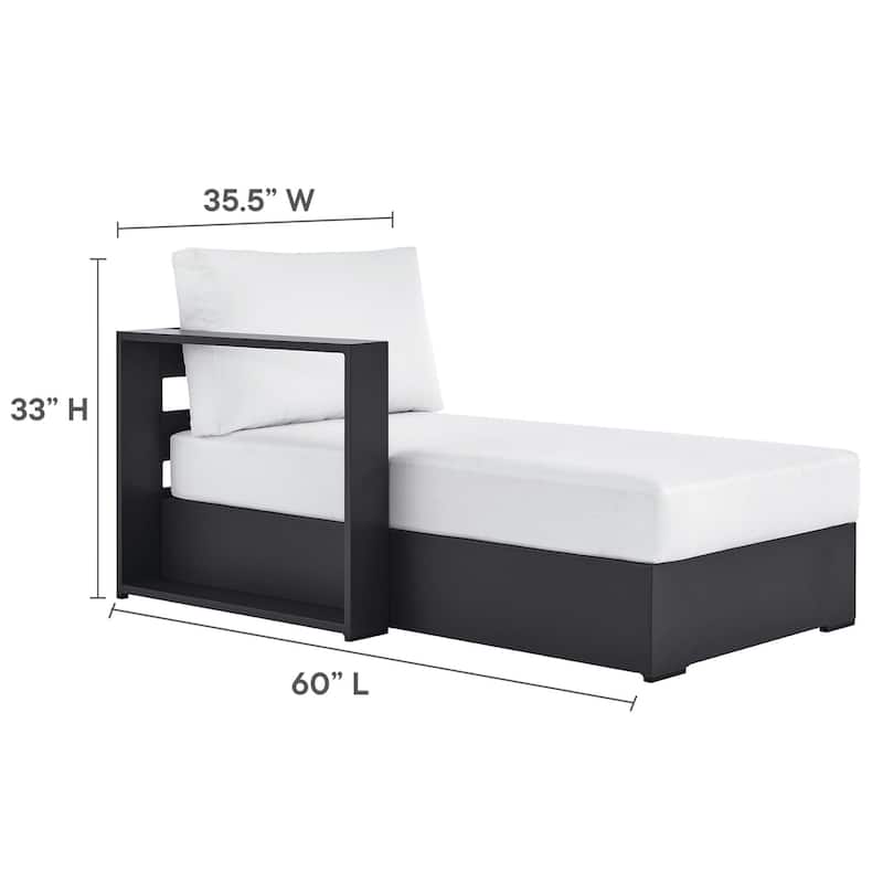Tahoe Patio Aluminum Modular Left-Facing Chaise Lounge