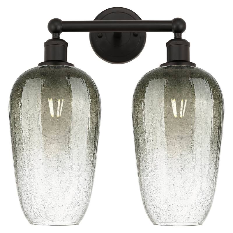 Innovations Lighting Endless Possibilities Edison - Brookhaven Flute - 2 Light 16" Bath Vanity Light - Slate/Oil Rubbed Bronze