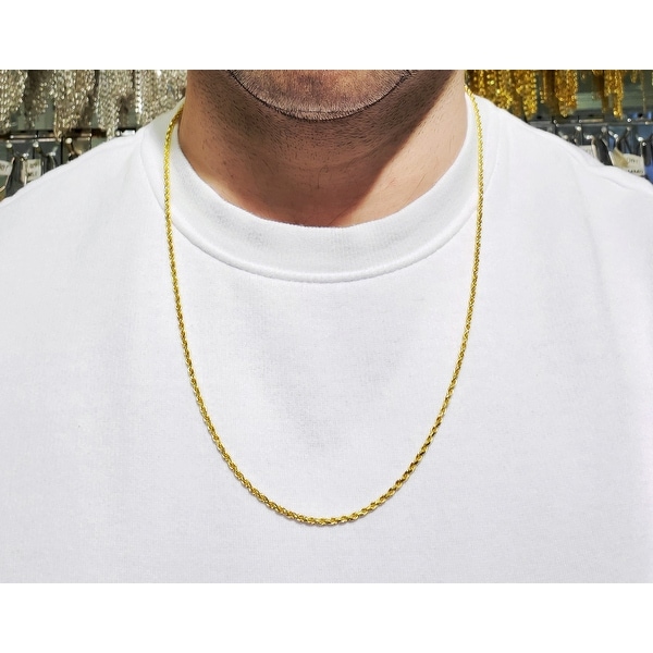 2.5 mm deals gold rope chain