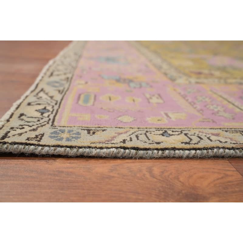 Hand Knotted Oriental 100% Wool Carpet Traditional Floral Yellow & Gold Tabriz Area Rug - 11' 2'' X 8' 0''