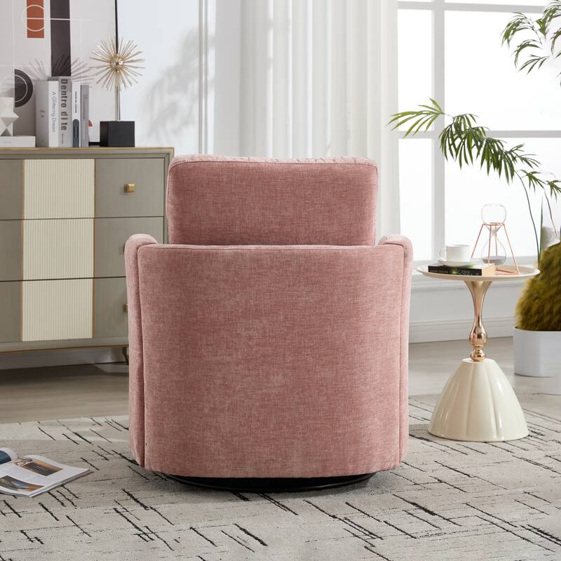 Swivel Chair, Metal 360 Degree Rotating Chassis, Easy To Assemble