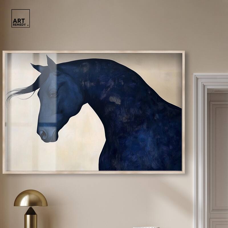Blue Horse I Shadowbox by Art Remedy