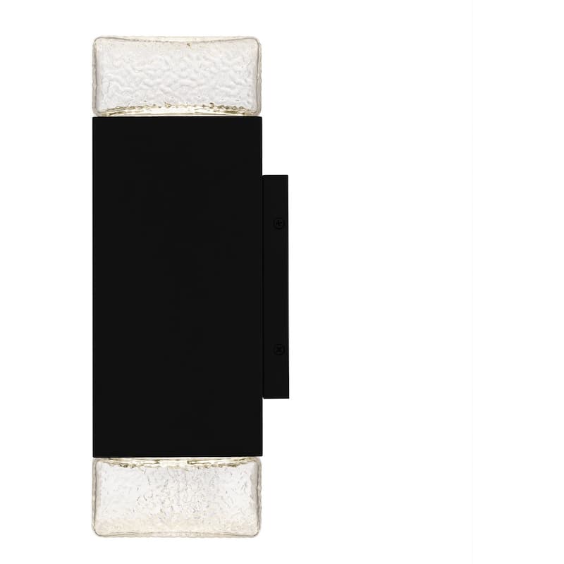 Matte Black LED Outdoor Wall Lantern from the Saxton Collection