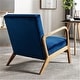 preview thumbnail 3 of 18, Kreindy Velvet/ Wood Mid-century Armchair
