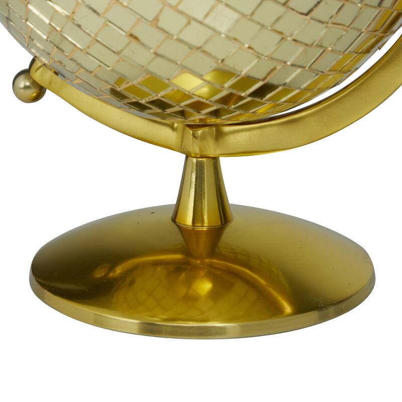 Stainless Steel Metal Disco Ball Style Globe - Silver or Gold - Roche River Decor