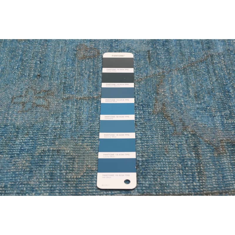 ECARPETGALLERY Hand-knotted Vibrance Dark Blue Wool Rug - 8'10 x 11'6