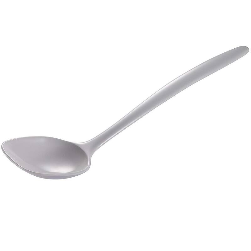 Hutzler 12-Inch Melamine Solid Cooking Spoon - White