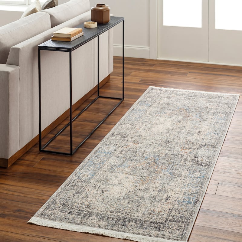 Helen Traditional Area Rug - 2' 10" x 8' - Blue/Grey