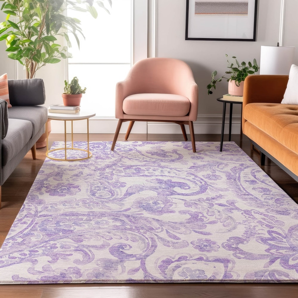 Premium Washable Super Soft Modern Paisley Mayfield Rug