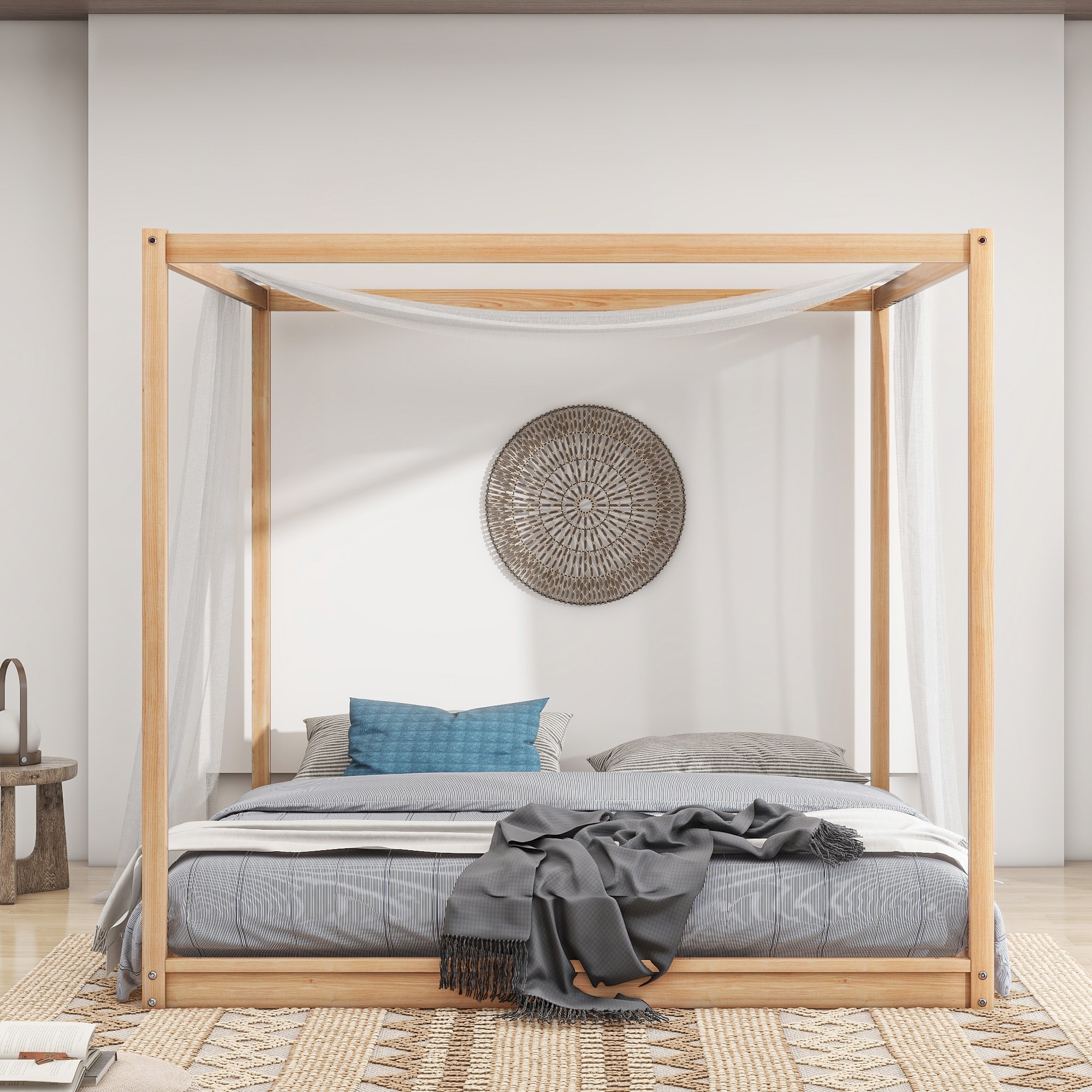 Canopy bed discount with box spring
