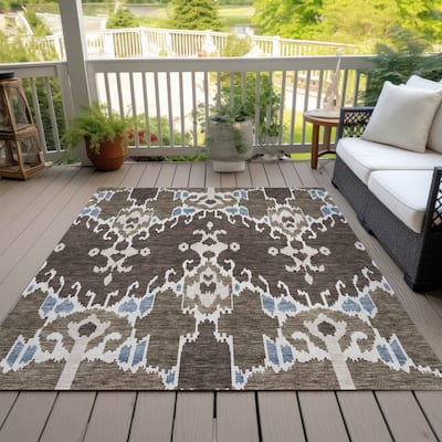 Machine Washable Indoor/ Outdoor Chantille Boho Global Rug