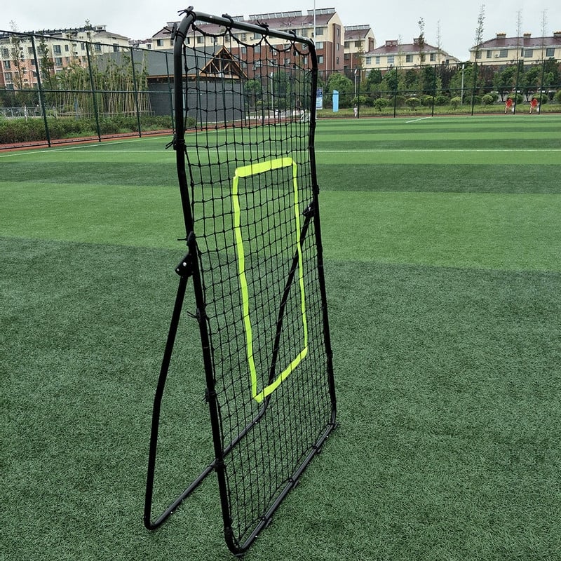 Professional Galvanized Steel Pipe Rebound Soccer/Baseball Goal Black