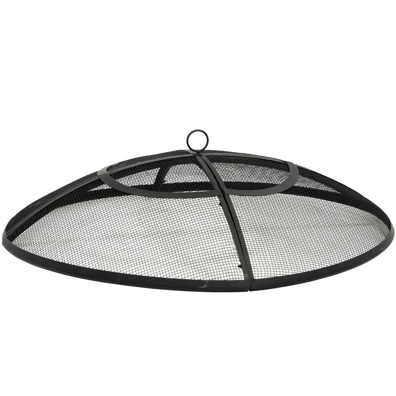 Sunnydaze Round Outdoor Fire Pit Spark Screen - 24" Diameter