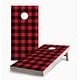 preview thumbnail 1 of 3, Red Buffalo Plaid Corn Hole Board Set with Carry Case 16 Years and Up