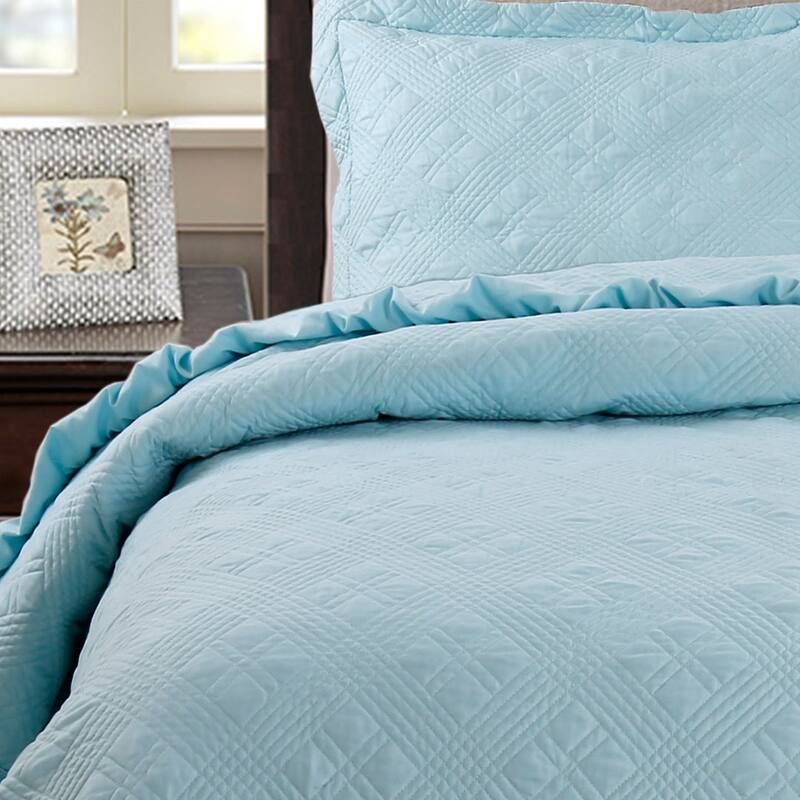KASENTEX Soft Microfiber Quilt Set Machine Washable Bedspread All