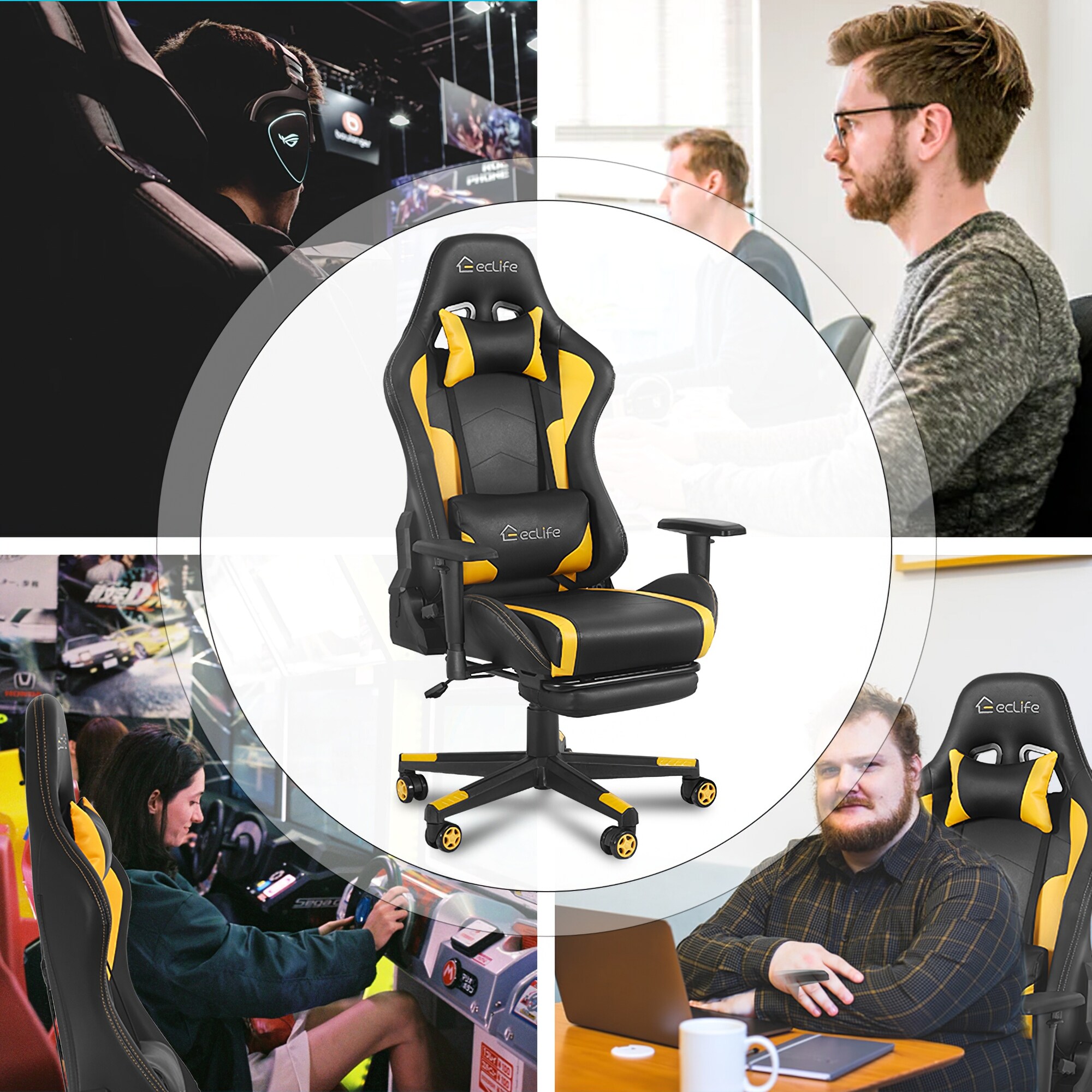 eclife massage gaming chair