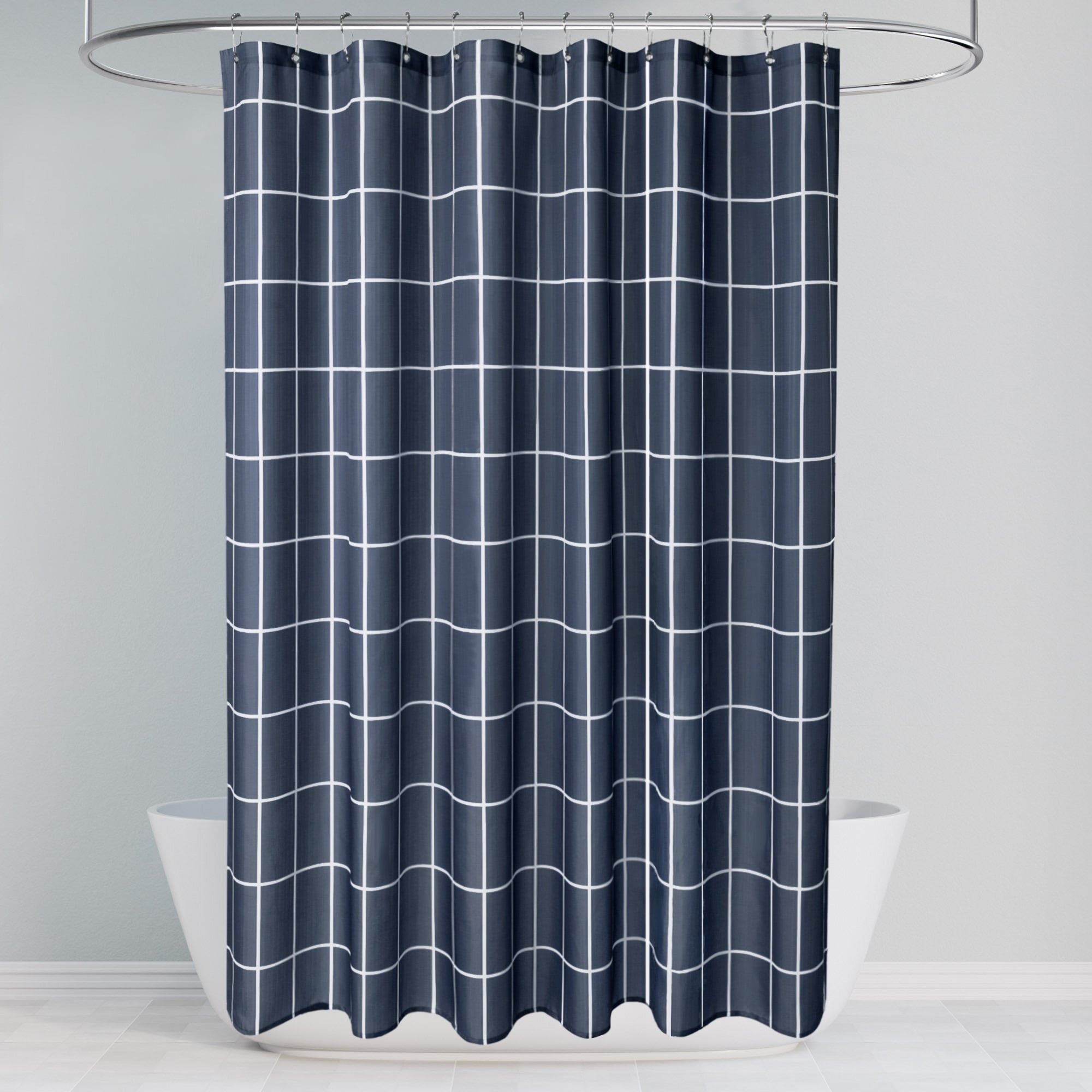Simply Essential™ Windowpane Printed Shower Curtain
