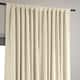 Exclusive Fabrics Ivory Velvet Blackout Extra Wide Curtain (1 Panel)