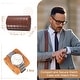 preview thumbnail 17 of 15, Watch Travel Case for Men Crocodile Pattern Leather Watch Roll Travel Case Portable Watch Storage Box Brown - 2 Slots