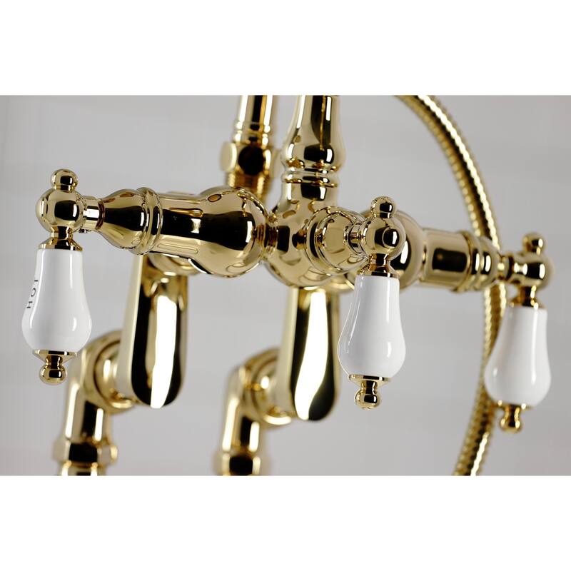 Vintage Deck Mount Clawfoot Tub Faucet with Hand Shower