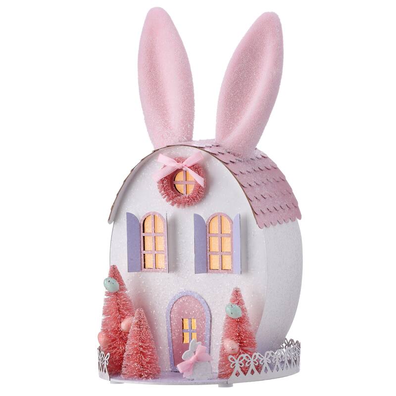 12.5" LED Easter Bunny House