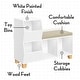 preview thumbnail 4 of 7, RiverRidge Kids Catch-All Cubby Storage Organizer Bench with Toy Storage Shelves and Cushioned Seat for Playroom - White