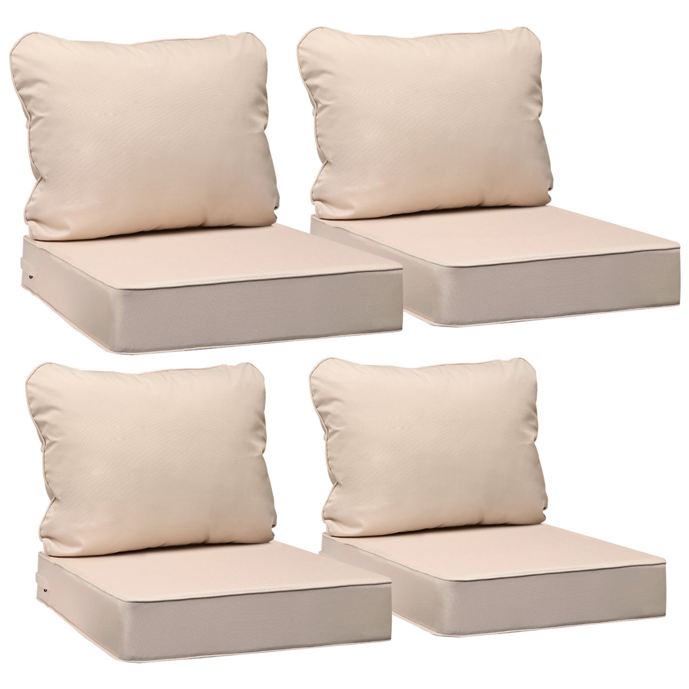 Waterproof Outdoor Deep Seat Cushion Set for Patio Furniture and Chairs