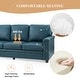 preview thumbnail 49 of 70, Rita Transitional Living Room 3-Seat Genuine Leather Nailhead Sofa with Solid Wood Legs and Removable Cushions