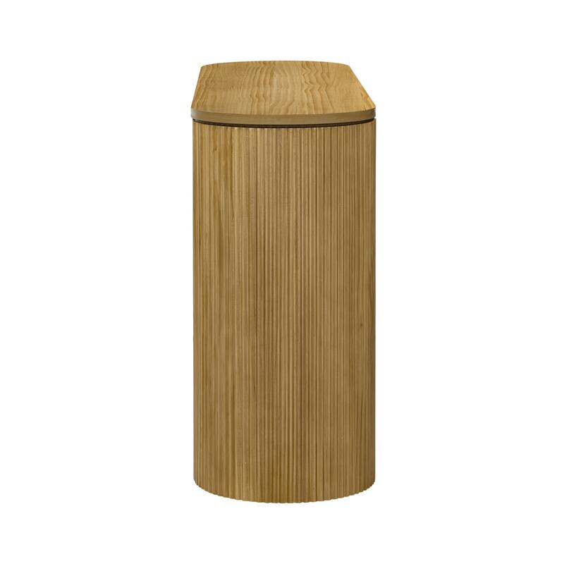Console Table with Unique Vertical Stripe Design