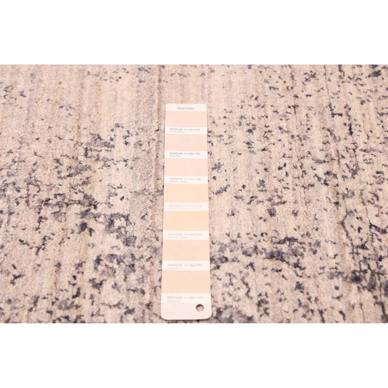 ECARPETGALLERY Hand Loomed Elysian Beige, Dark Grey Rug - 8'0 x 9'10