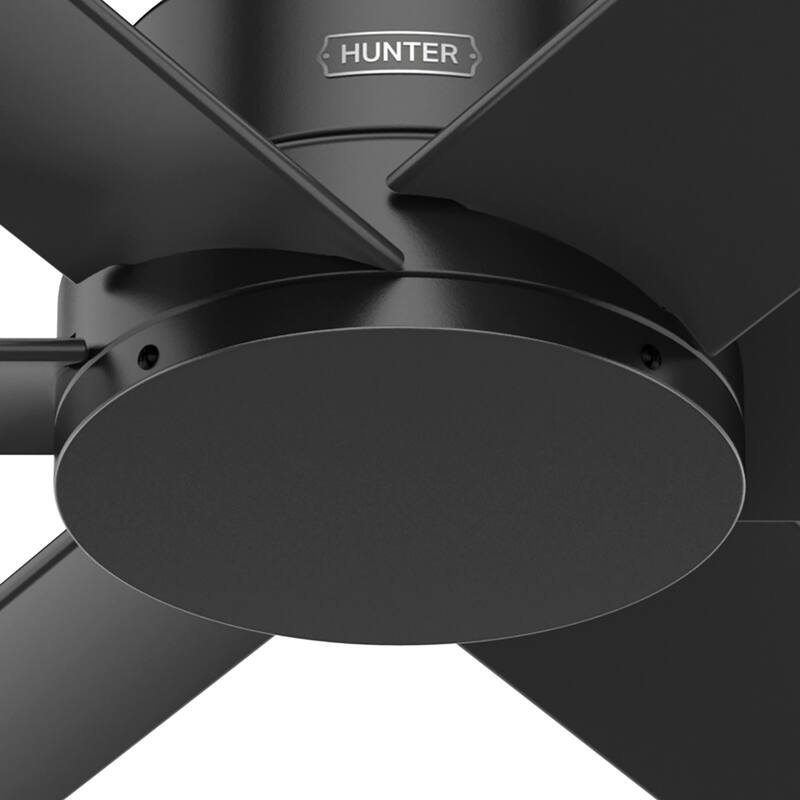 Hunter 52" Kennicott Outdoor Ceiling Fan, Wall Control - Contemporary, Industrial, Transitional - Windmill - Damp Rated!