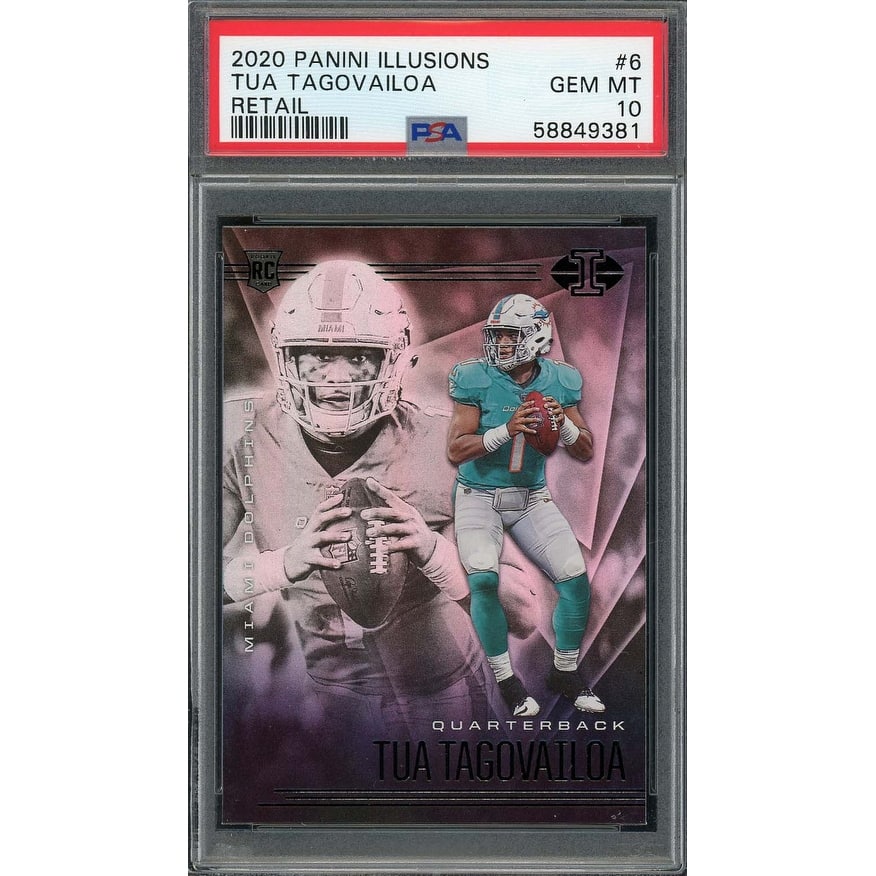 Tua Tagovailoa 2020 Panini Illusions Retail Rookie Card RC #6 Graded PSA 10 - 8'6" x 11'6"