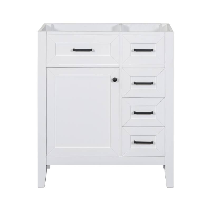 30" Bathroom Vanity without Sink - White