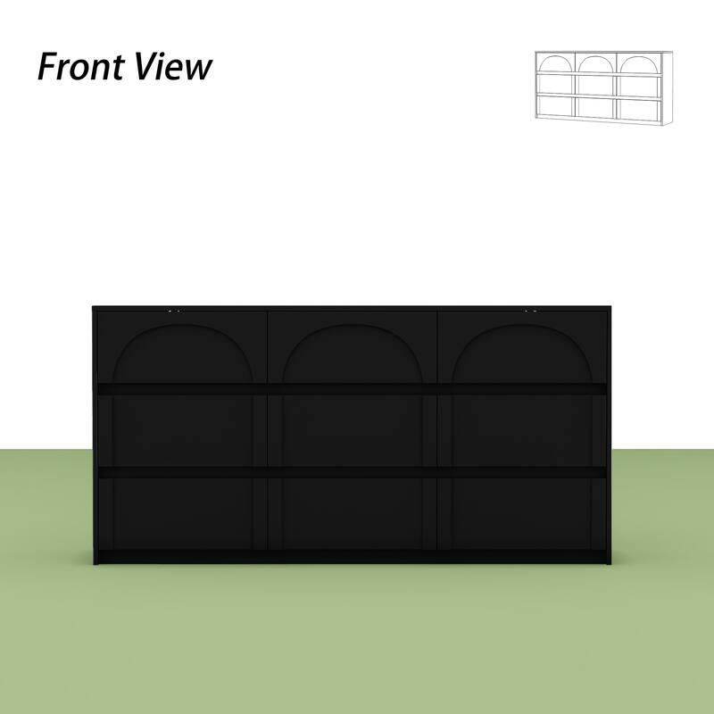 White 9-Drawer Dresser with Modern Design and Safety Features