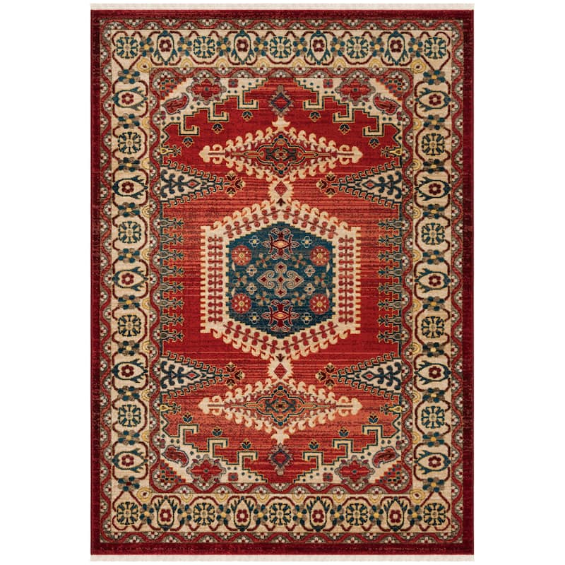 SAFAVIEH Kashan Gerri Oriental Rug with Fringe