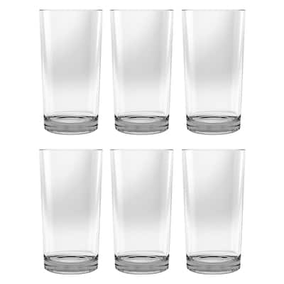 Abode Homewares Montana Heavy Base Jumbo, Clear, 24 oz. Set of 6