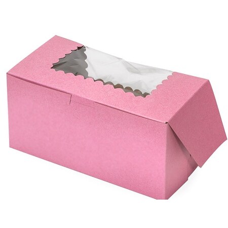 Shop Pack Of 10, 8 X 4 X 4" Pink Window Bakery Boxes 1 ...