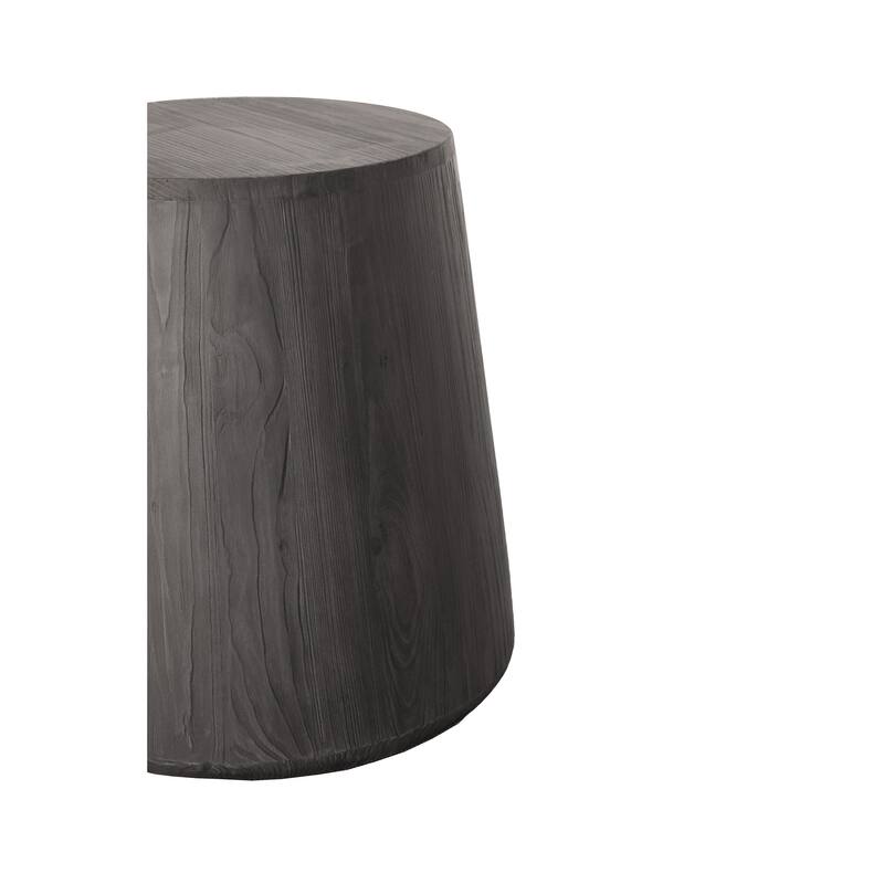 HomeRoots 18" Ebony Solid Wood Round End Table - 20