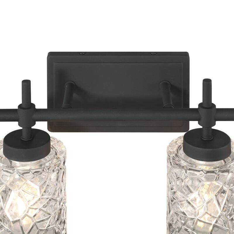 Acroma Dimmable Bathroom Vanity Light with Water Ripple Clear Shade