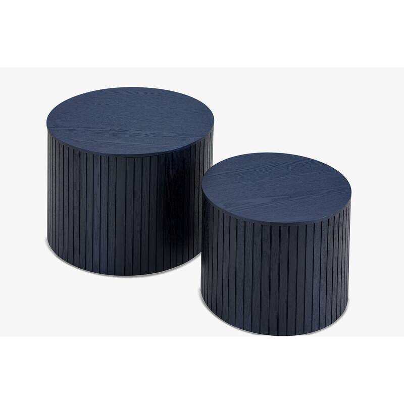 Nested table set 2 pieces, MDF coffee table set Living room/lounge area, black